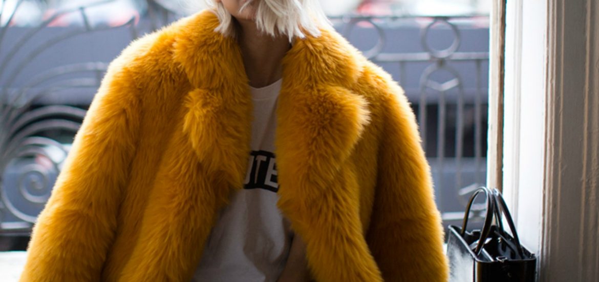 colorful faux fur fashion
